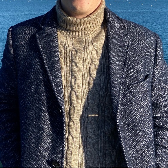 J. Crew Herringbone Overcoat | 42R, L - Picture 1 of 5